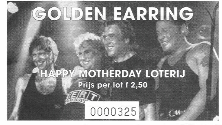 Golden Earring Happy Mothersday 1996 Fanclub day May 12, 1996 lottery ticket